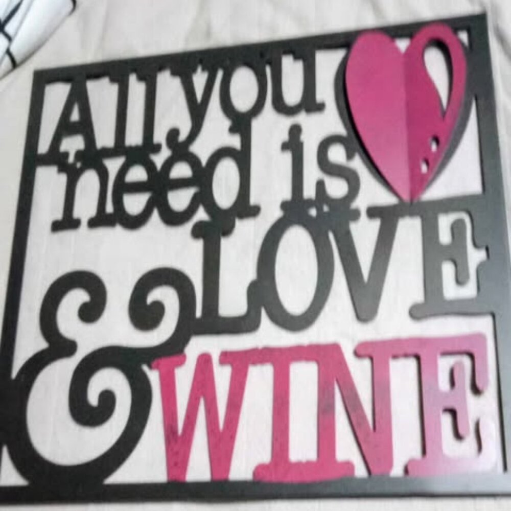 Wine sign Metal 16x 16